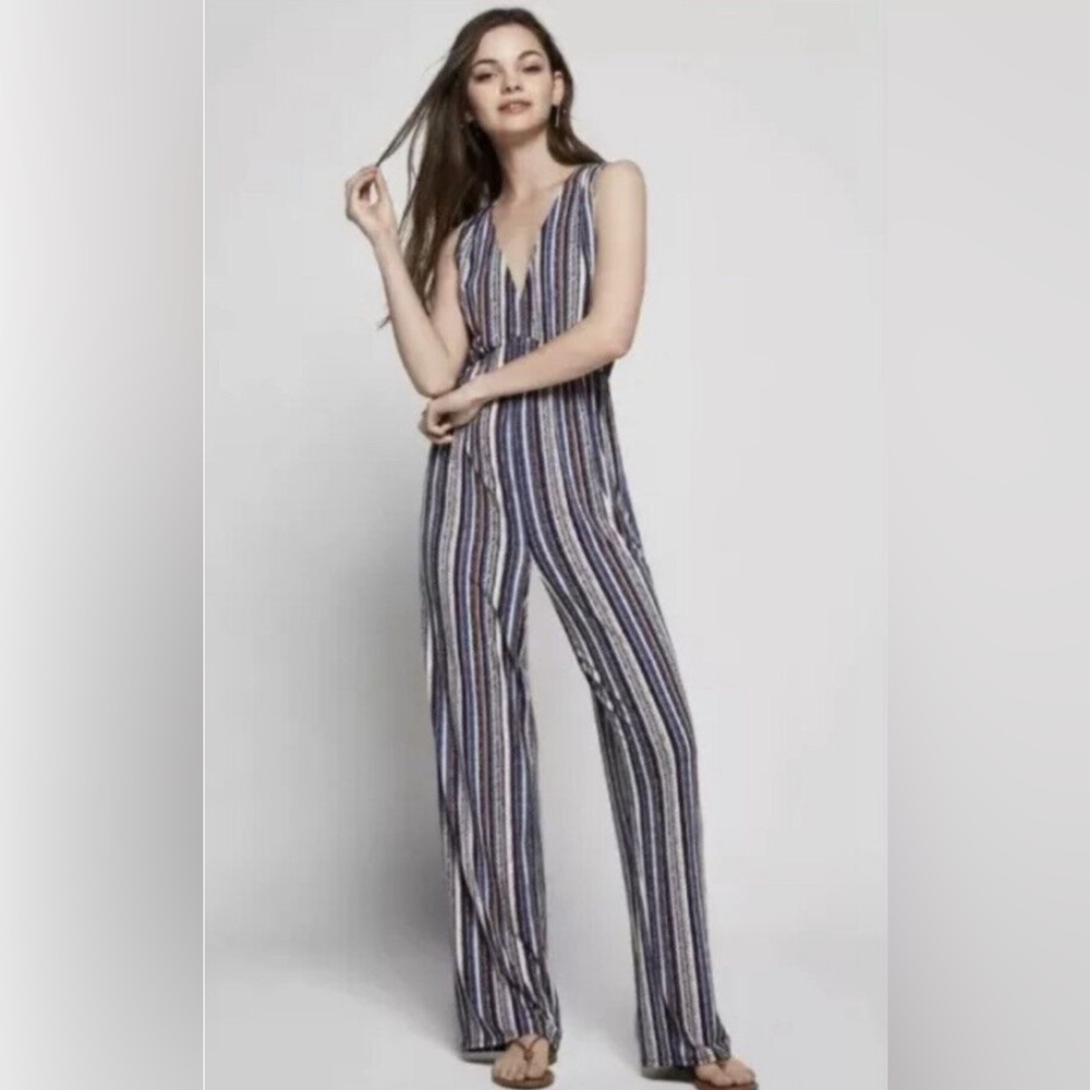 BCBGeneration Savannah Striped Multicolor Jumpsuit